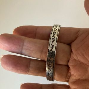 Brighton silver tone bangle bracelet.